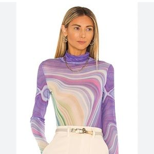 Zadie Mesh Top in Abstract Wave
AFRM size M